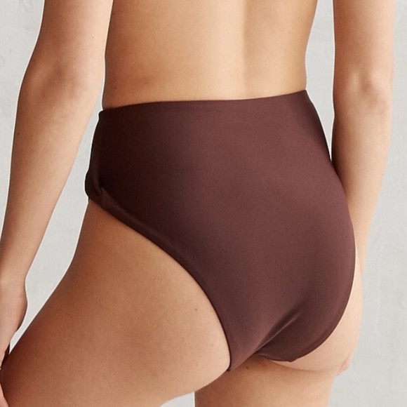 High Waisted Tie Cheeky Swim Bottoms - Picture 3 of 4